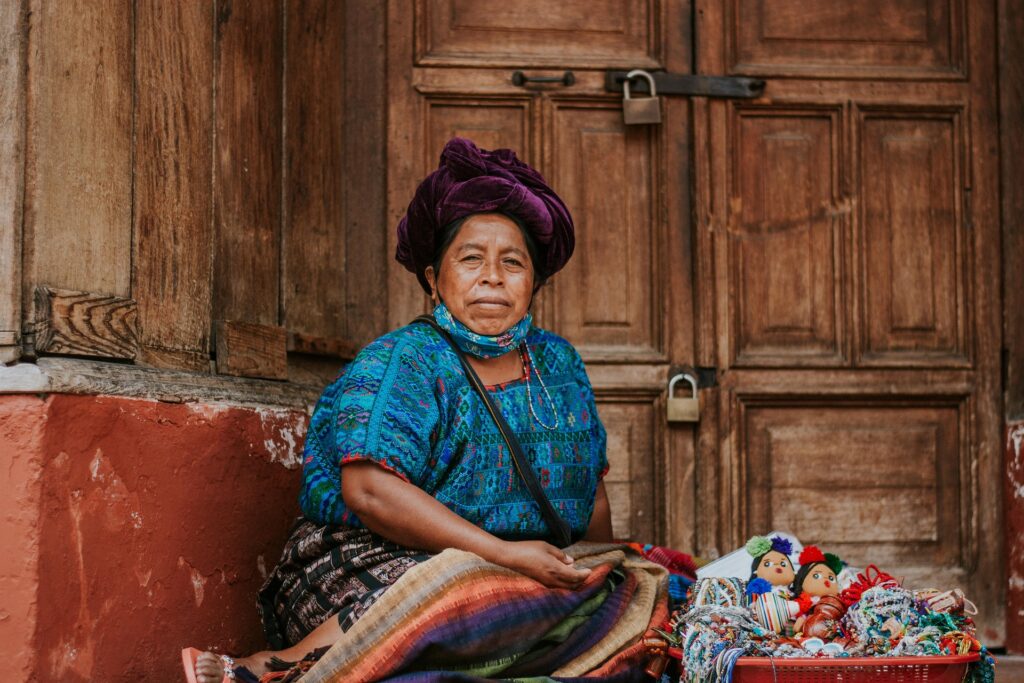 Woman in traditional Guatemalan clothing