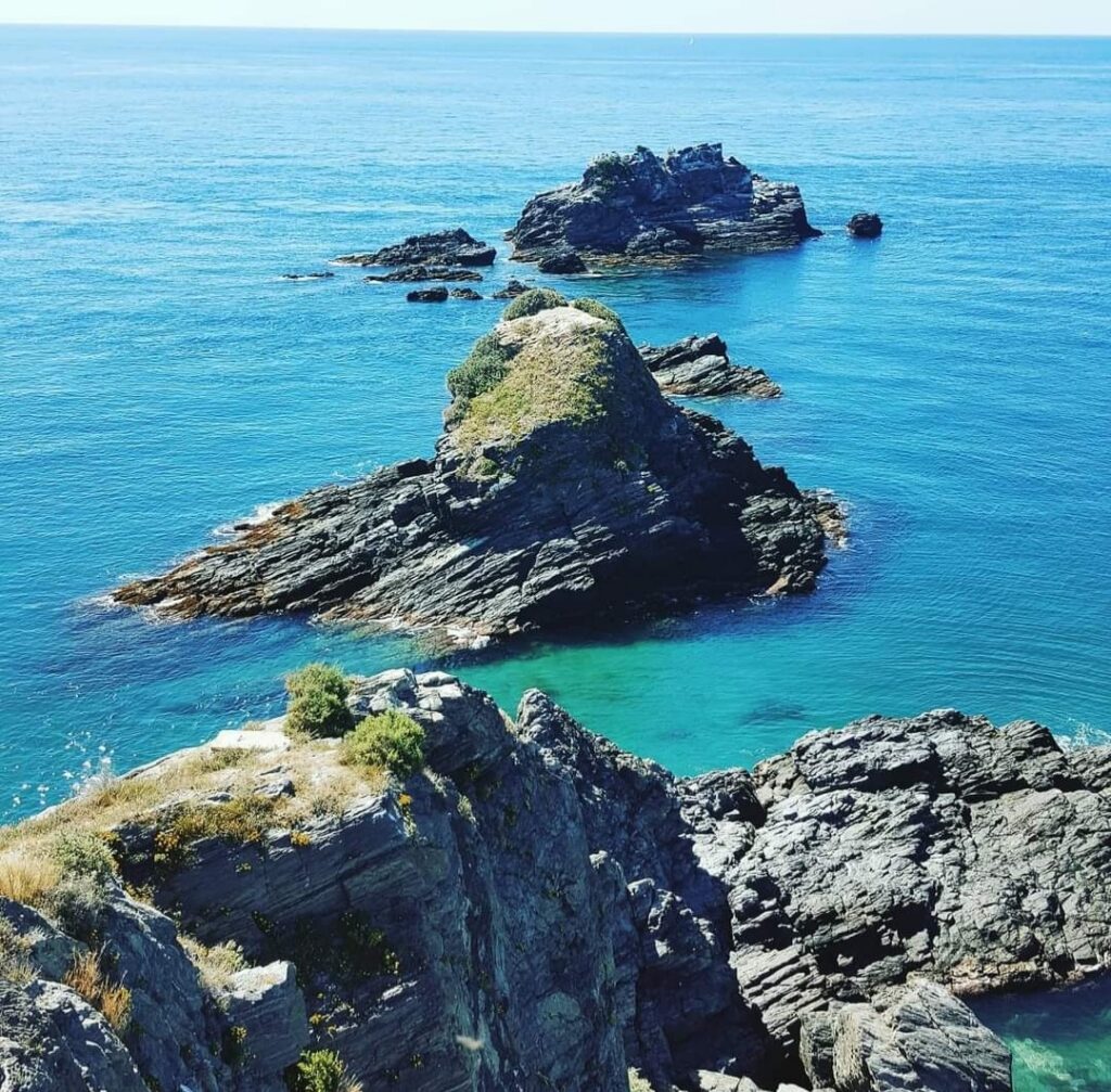 Rocky Mediterranean coastline in Almuñécar, Spain