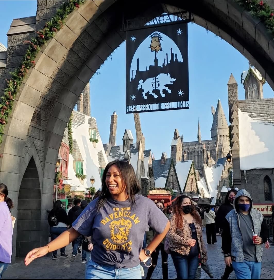 The entrance to Hogsmeade at the Wizarding World of Harry Potter in Los Angeles
