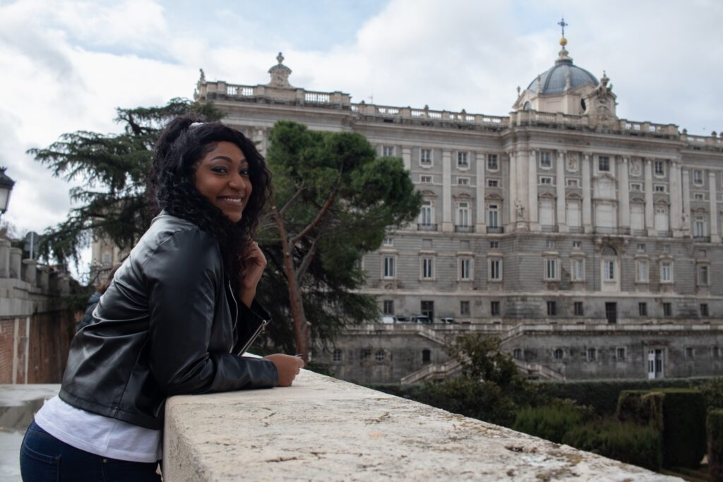 Solo traveler photoshoot in Madrid Spain