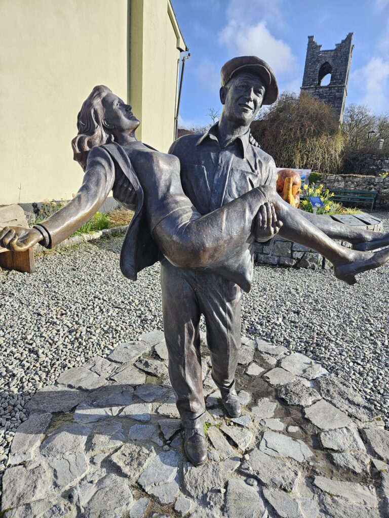 The Quiet Man statue in Cong, Ireland