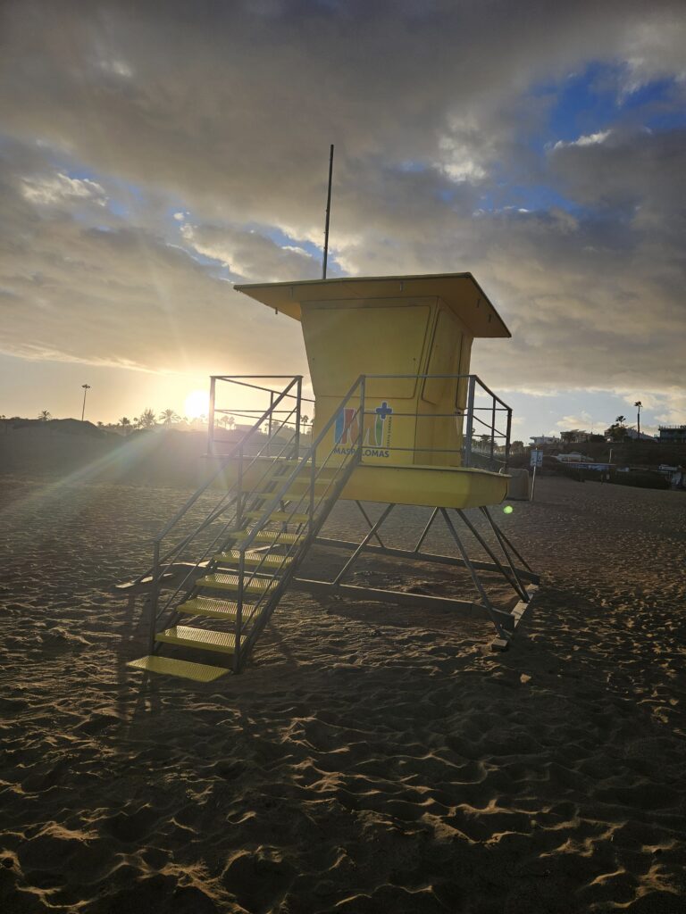 Maspalomas lifeguard stand at the beach