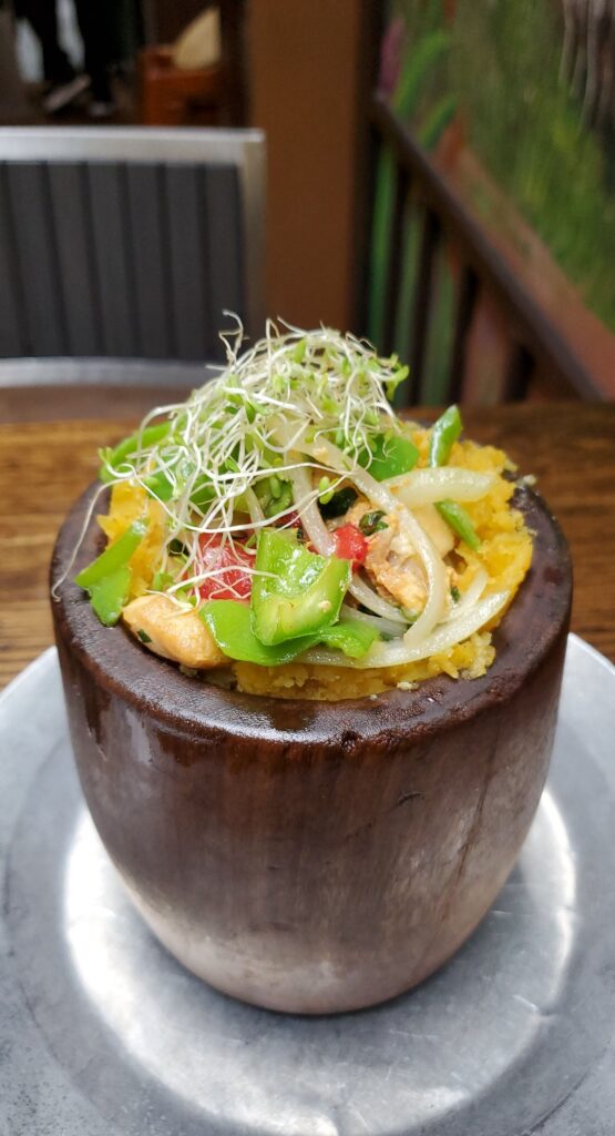 Mofongo at Las Raíces restaurant in Puerto Rico