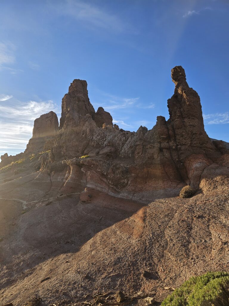 A view of the Mount Teide rock formations