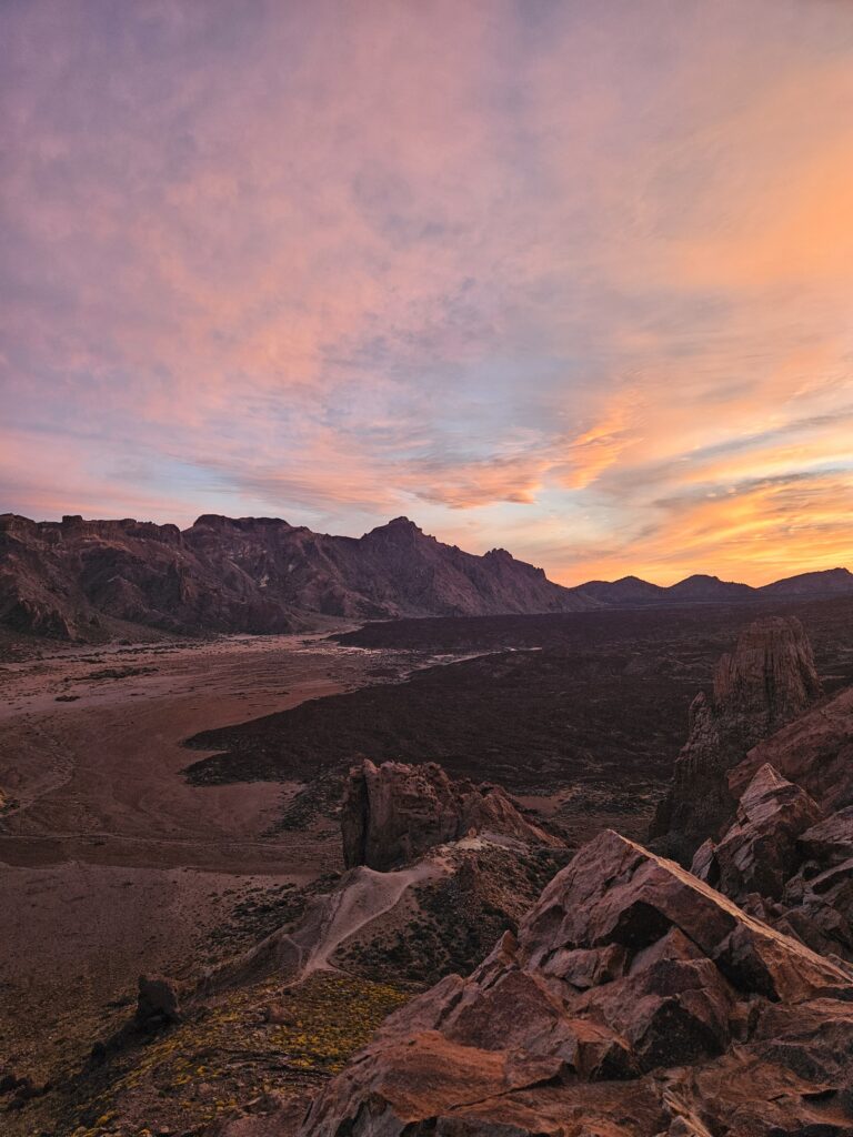 Gorgeous sunset at Mount Teide National Park