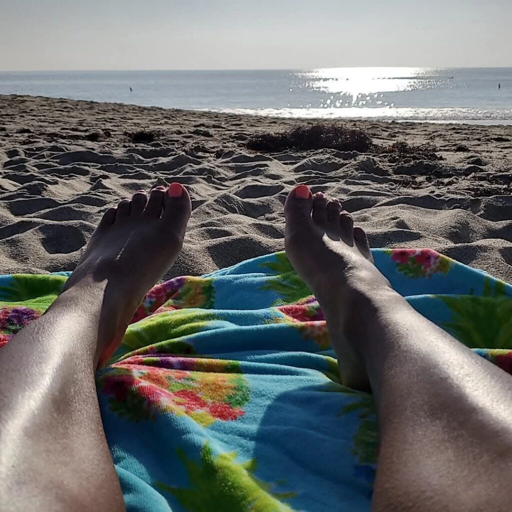 A view of Santa Monica Beach in Los Angeles