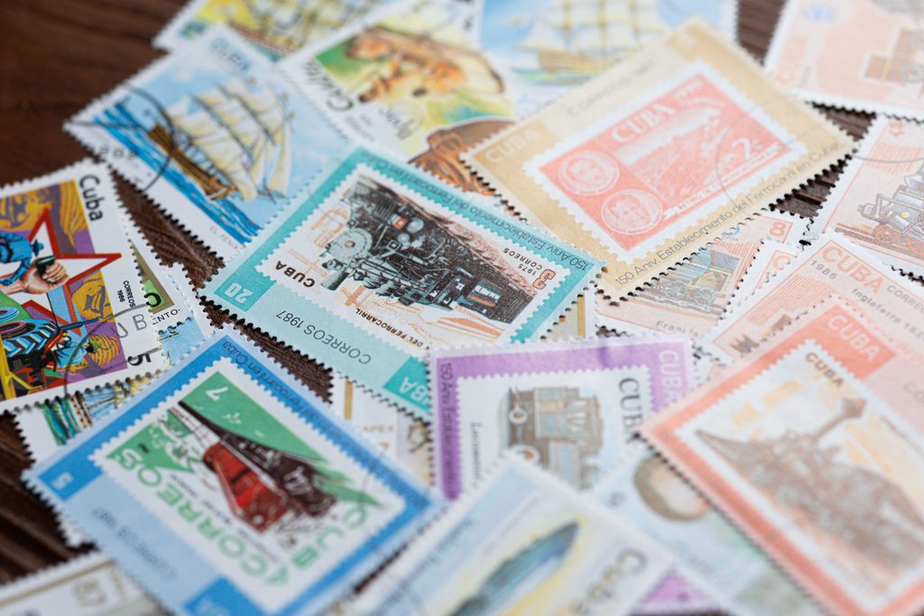 A collection of vintage stamps
