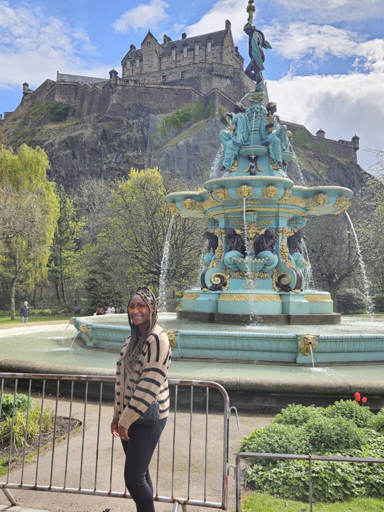 Ross Fountain with Edinburgh Castle in the background