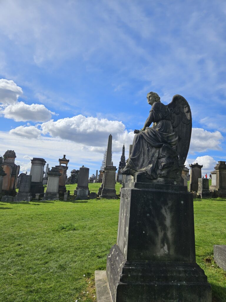 Historic gravestones in Glasgow Necropolis