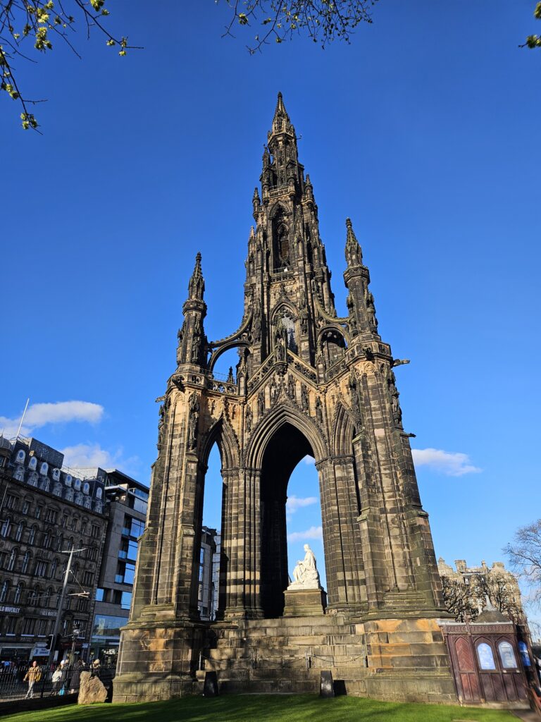 Scott Monument overlooking Edinburgh, Scotland