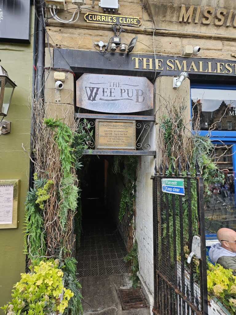 The Wee Pub, world's smallest pub in Edinburgh, Scotland